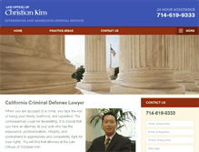 Tablet Screenshot of californiacriminaldefenselaw.com